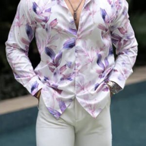 Men Regular Fit Printed Spread Collar Casual Shirt